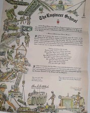 The Engineer School  AWARD CERTIFICATE 12 September 1980 Military Rare