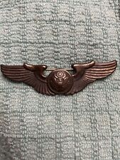 WWII US Army Air Force Crew Airman Military Wings Pin - Sterling picture