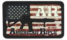 Vintage USA Flag Moral Patch AR-15 AMERICAN RIFLE Black/Gid Tactical Badge Hook picture