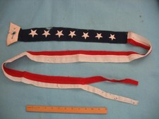 Original WWII US Navy No. 6 Commissioning Pennant flag w/ 7 painted stars mothed