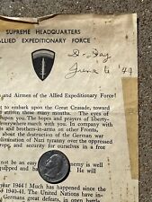 Original Ww2 D-day 101st 377th Airborne Paratrooper Ike Letter Name To Buyer picture