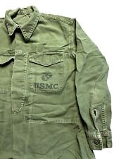 P 58 Utility Shirt Jacket vtg Military USMC stencil Medium 50s 60s Uniform 1 picture
