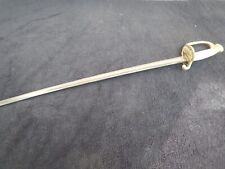 US CIVIL WAR NAVY OFFICERS SWORD NO SCABBARD ETCHED DECORATED BLADE. UNCLEANED picture