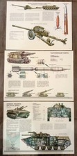 Soviet poster.Military posters 3 pieces.Military equipment.Airborne combat vehic