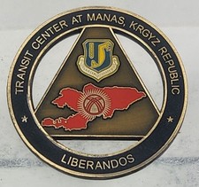 Transit Center At Manas Kyrgyz Republic Liberandos Challenge Coin 376th AEW USAF