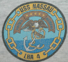 Rare USS NASSAU T Shirt U.S NAVY United States MARINES Aircraft Carrier Ship picture