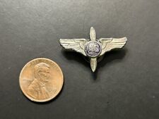 Vintage US WWII Army Air Corps Wings Propeller Collar Stem Button picture