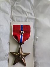 Original WWII Bronze Star Medal In Original 1944 Box W/Valor  
