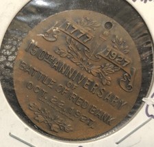 Antique  1927 Red Bank NJ 150th Battle Anniversary Medal
