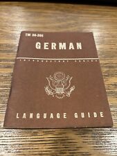 WWII German Language Guide TM 30-306 War Department   picture