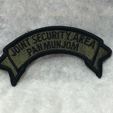 Military Patch Badge Arc Tab Joint Securty Area Panmunjom Black Edge