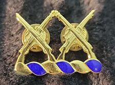 US Army 20th Infantry Regiment Gold Tone Blue Enamel NS Meyer NY Pin Insignia picture