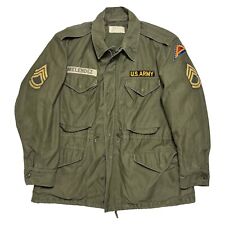 Vintage 1958 OG-107 US Army Jacket Field Coat Water Repellent Treated WR Sateen picture