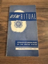 VFW V.F.W. RITUALS Book Booklet Guide - October 1964 //