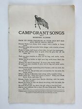 Camp Grant Songs Soldier WW1 1917 Rockford Illinois Cohan Baskette Wells picture