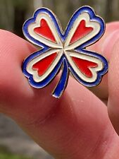 Antique Spanish American War U.S. Army Second Corps Badge Pin 4 Leaf Clover RARE picture