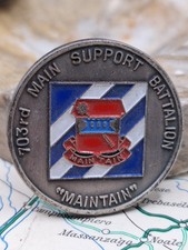 US Army Military Coin NATO Medal 703rd Main Support Battalion Maintain