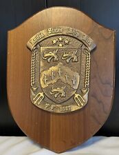 USS KIRK FF 1087 Brass Plaque on Hardwood Base. picture