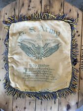 Vintage U.S Army souvenir pillow case camp wheeler georgia distressed picture