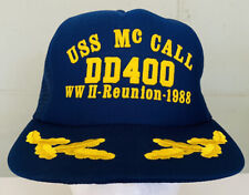 Vintage USS Mc Call DD400 WW2 1988 Reunion US Navy Military Hat Adjustable picture