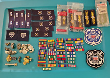 U.S. Coast Guard Badges Ribbons Rank Insignia Pins Auxiliary Marines Vintage Lot picture