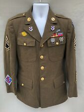 Rare World War II Army Jacket W/Badges, Ribbons & Patches picture