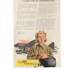 Vintage 1943 Nash Kelvinator Into My Brother’s Face Ad Advertisement picture