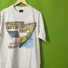 Vintage DS Operation Continue Hope Shirt L 90s Military Single Stitch Somalia picture