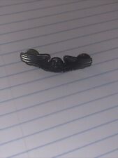 WWII Sterling Silver Army Air Corps Crew Wings - 3-Inch - Pin Back picture