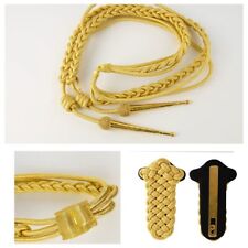 For Military Officer Aiguillette Epaulettes Navy Army Officer Shoulder Cord Gold picture