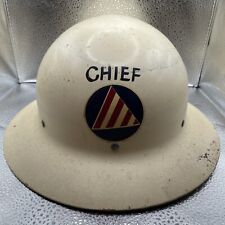Original WWII CHIEF Civil Defense Helmet WW1  with Chin Strap picture