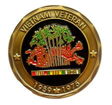 VIETNAM VETERAN RIBBON ARMED FORCES CHALLENGE COIN 1.5 inch Military Coin picture