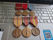 U.S.NAVY 6 MEDALS GROUP NAMED GOOD CONDUCT, RESERVE ,AMER, ASIA, WW2 VICTORY. picture