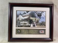U.S. Army Honoring Veterans Postage 4 Cent Stamp & Pin Framed Picture~L@@K~ picture