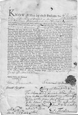 [Queen Ann's War] Notables Signed Early RI And Providence Plantations Document picture