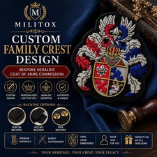 Custom Hand Embroidered Blazer Badge | Bullion Wire Crest for School, Club