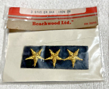 Military Black and gold three Pointed Star Patch Vintage  Shoulder  Sew Or Iron picture