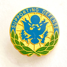 Supporting Defense Presidential Seal Lapel Hat Tie Pin Meyer Dual Pinback 1.2” picture