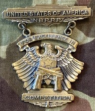 Named 1964 NBPRP Marksmanship Excellence In Competition Bronze Pistol Badge EIC