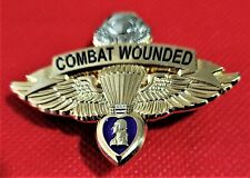 Combat Wounded Purple Heart US Marine Force Recon Pin picture