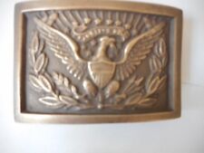 Cival War CSA Army Officer  Solid Brass Eagle CSA Officer's Buckle Belt picture