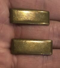 Vintage US Army Lieutenant Gold Bars Insignia Military Pins Pair Gemsco picture