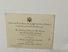 1917 WW1 Diplomatic Invitation French Comm Sec Of State Lansing Ernestine Evans