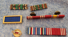 WWII MILITARY RIBBON BAR PINS LOT OF 6 picture