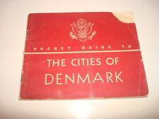 WWII Pocket Guide To The Cities Of Denmark Booklet US War Department Wash DC picture