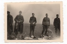 1945 Photo of Four Captured German Soldiers w/ Caption on Back