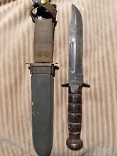US WW2 USN Navy Mark 2 Mk2 Robeson Shuredge Fighting Knife. Blade Marked. NR MNT picture