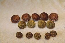 Lot of 14 US Military Uniform Buttons picture