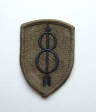U.S. ARMY 8TH INFANTRY DIVISION MILITARY SUBDUED UNIFORM COLLECTIBLE PATCH picture