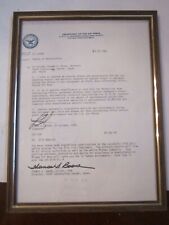 1980 DEPARTMENT OF THE AIR FORCE LETTER OF APPRECIATION/SIGNED- FRAMED 12